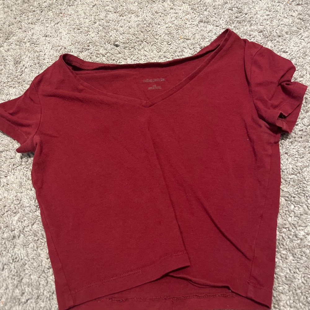 Cute red crop top